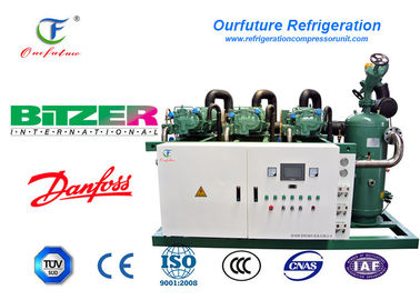 R404a Bitzer HSK7471-75 نوع پیچ قفسه های کمپرسور موازی برای ذخیره سازی سرد -18 درجه