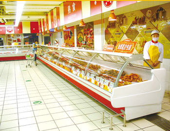 بازرگان مورد یخچال نمایشگر یخچال و فریزر مقرون به صرفه برای سوسیس و لبنیات