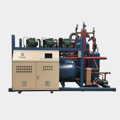 نصف هرماتیک پیچ نوع PLC سفارشی مقیاس بزرگ ذخیره سازی سرد کمپرسور قفسه